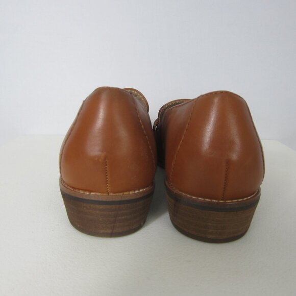New EARTH Etedie Womens 8 M Brown Leather Slip On Loafers Preppy Classic Comfor - Picture 6 of 12